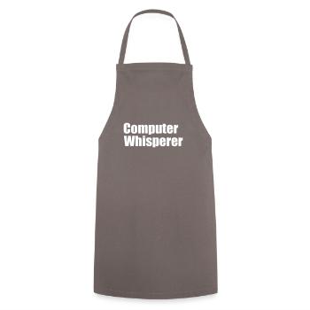 computer whisperer - Cooking Apron - grey - Front - AI Model Male 185 dark (185cm)