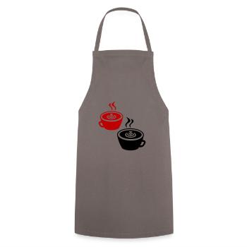 Coffee Icon - Cooking Apron - grey - Front - AI Model Male 185 dark (185cm)