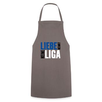 LIEBE KENNT KEINE LIGA - Kochschürze - Grau - Vorne - AI Model Male 185 dark (185cm)