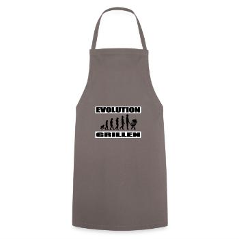 BBQ - Kochschürze - Grau - Vorne - AI Model Male 185 dark (185cm)