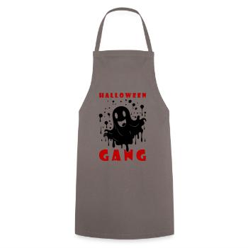 Halloween Gang Party - Kochschürze - Grau - Vorne - AI Model Male 185 dark (185cm)
