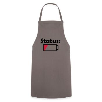 Battery status empty - Cooking Apron - grey - Front - AI Model Male 185 dark (185cm)