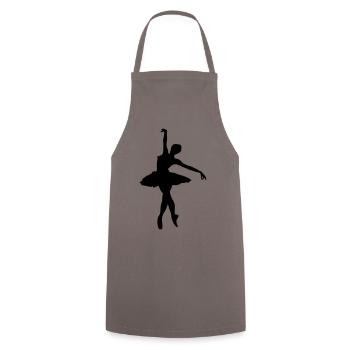 Ballerina Ballett Tänzerin 1 - Kochschürze - Grau - Vorne - AI Model Male 185 dark (185cm)