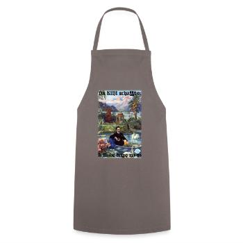 Da KINI schafft o... Lustiges T-Shirt, Bayern,Bier - Kochschürze - Grau - Vorne - AI Model Male 185 dark (185cm)