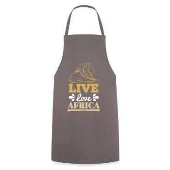 Lion en Afrique - Tablier de cuisine - gris - Devant - AI Model Male 185 dark (185cm)