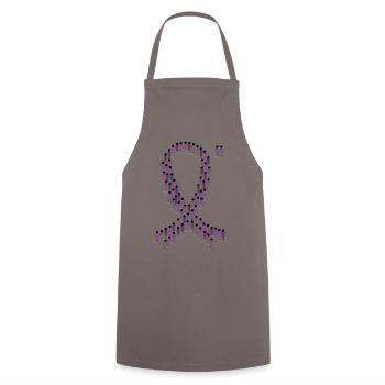 Crowd Purple Epilepsy Bow Togetherness - Cooking Apron - grey - Front - AI Model Male 185 dark (185cm)