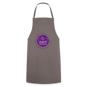 Reine 70e anniversaire du trône 2022 70 ans platine - Tablier de cuisine - gris - Devant - AI Model Male 185 dark (185cm)