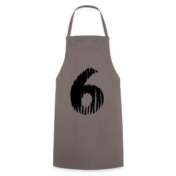 Maillot numéro 6 - Tablier de cuisine - gris - Devant - AI Model Male 185 dark (185cm)
