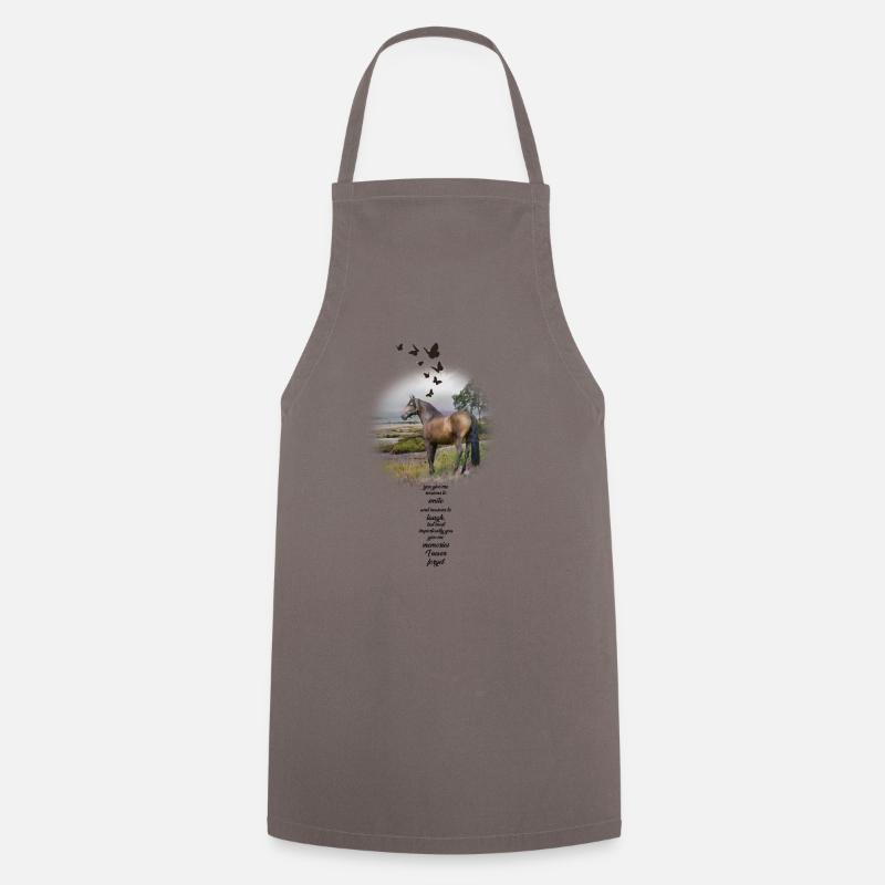 Stallion in a beautiful landscape - Cooking Apron - grey