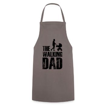 The Walking Dad - Cooking Apron - grey - Front - AI Model Male 185 dark (185cm)