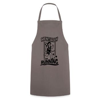 Laufen Joggen Sport Rennen Training Geschenk - Kochschürze - Grau - Vorne - AI Model Male 185 dark (185cm)