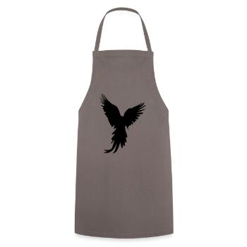 bird silhouette - Kochschürze - Grau - Vorne - AI Model Male 185 dark (185cm)