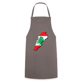 Libanon Libanese Karte Urlaub Reise Geschenk LBN - Kochschürze - Grau - Vorne - AI Model Male 185 dark (185cm)