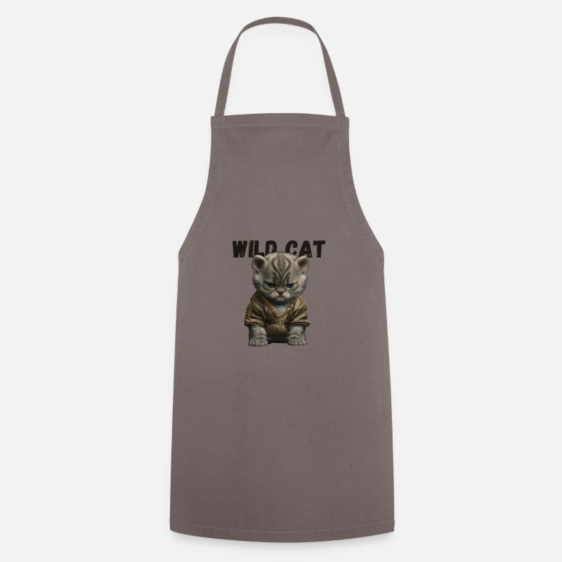 Wild Cat - Cooking Apron - grey