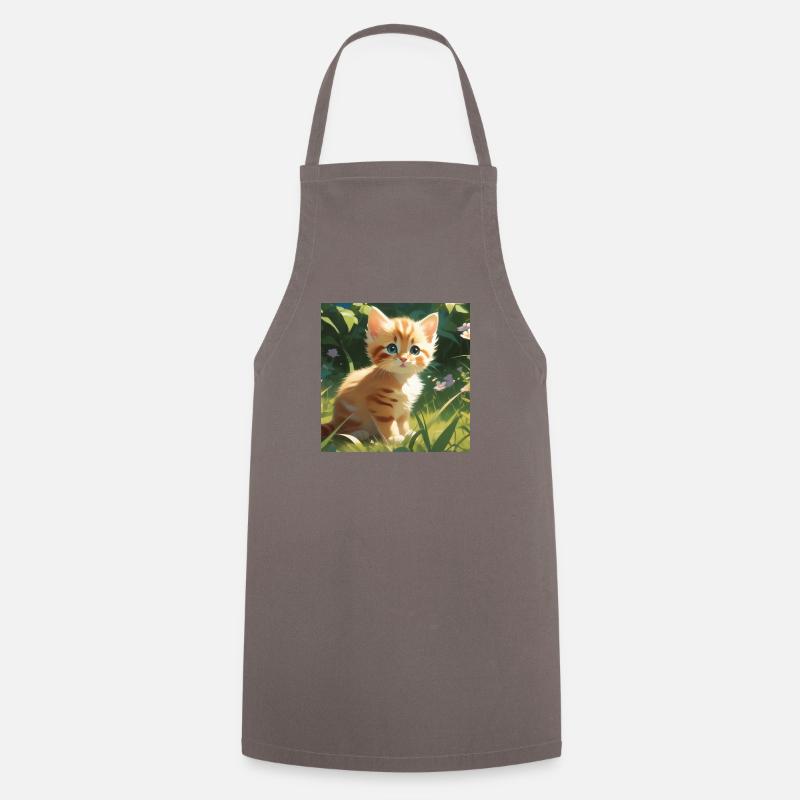 Baby kitten. - Cooking Apron - grey