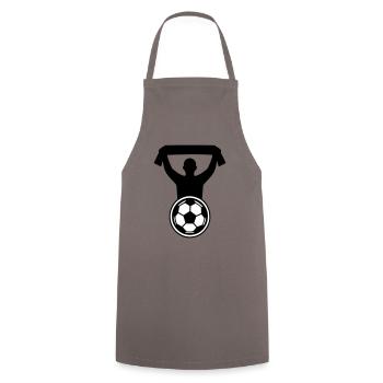 Football Fan - Cooking Apron - grey - Front - AI Model Male 185 dark (185cm)