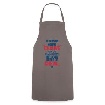 Chauve le meilleur des chauves humour - Tablier de cuisine - gris - Devant - AI Model Male 185 dark (185cm)