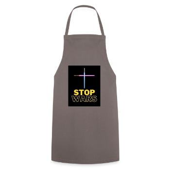 stop wars - Kochschürze - Grau - Vorne - AI Model Male 185 dark (185cm)
