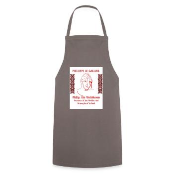 PHILLIPPE LE GALLOIS, ANCESTORS OF THE WALSHS - Cooking Apron - grey - Front - AI Model Male 185 dark (185cm)