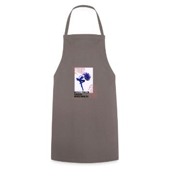 Dance, Feel Music, Dancing, Repeat, Gift - Cooking Apron - grey - Front - AI Model Male 185 dark (185cm)
