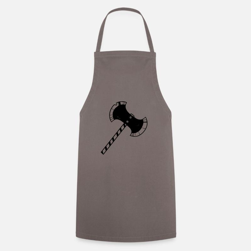 Double Bladed Axe (fighter / barbarian) - Cooking Apron - grey