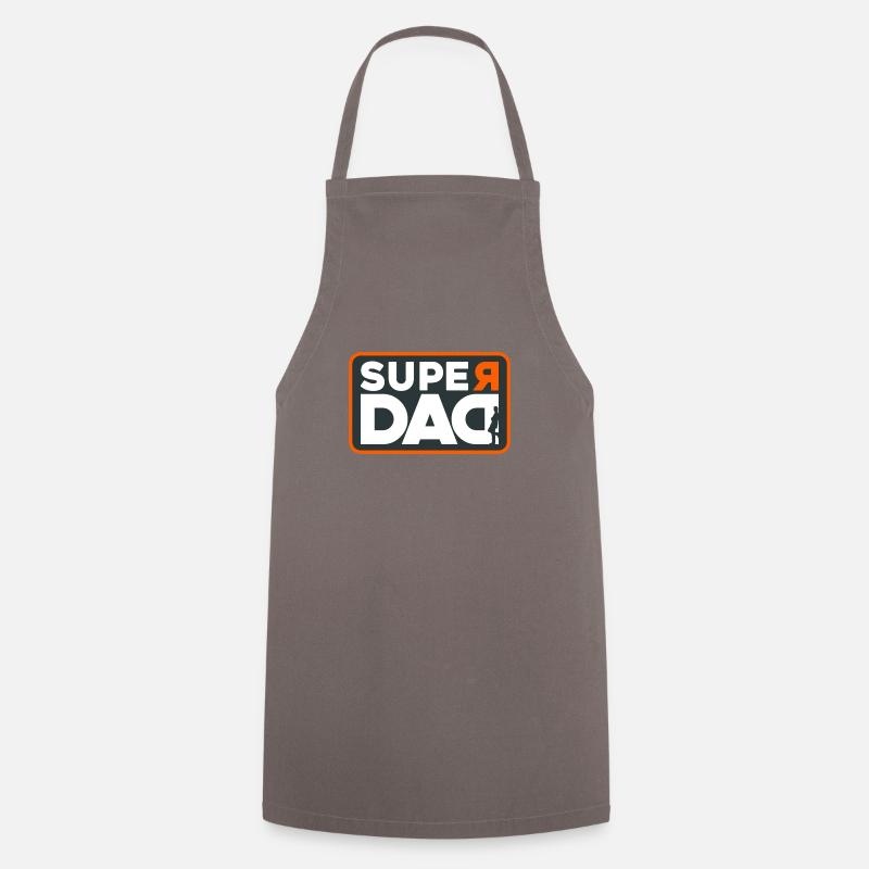 SUPER DAD - Cooking Apron - grey