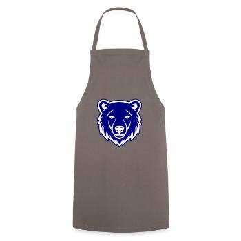 Polar Bear Head Polar Bear - Cooking Apron - grey - Front - AI Model Male 185 dark (185cm)