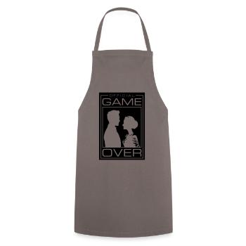 Hochzeitspaar Game Over Brautpaar Jga - Kochschürze - Grau - Vorne - AI Model Male 185 dark (185cm)