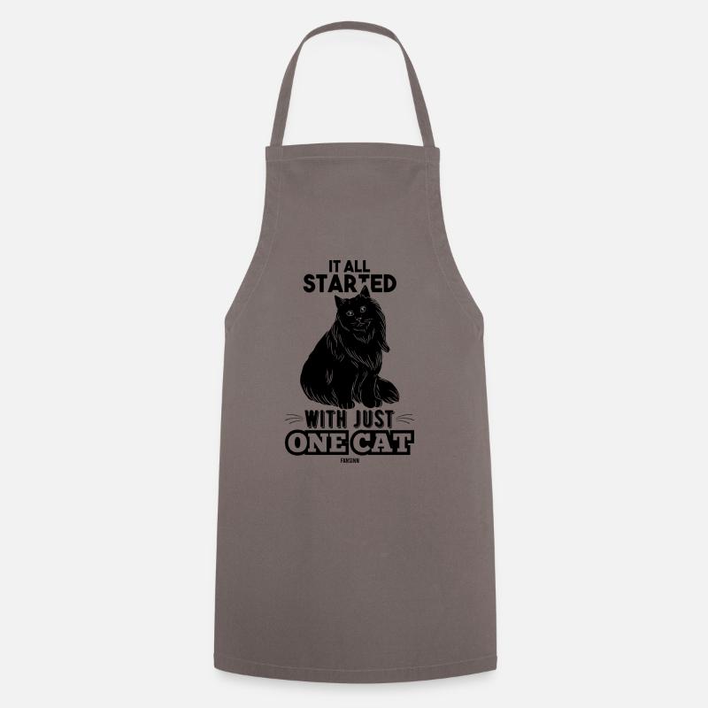 Katze - Kochschürze - Grau