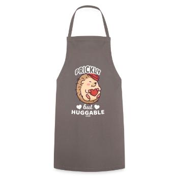 Hedgehog - Cooking Apron - grey - Front - AI Model Male 185 dark (185cm)