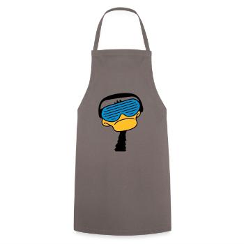 dj_duck - Tablier de cuisine - gris - Devant - AI Model Male 185 dark (185cm)