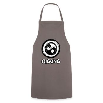 Qigong Méditation Tai Arts Martiaux Taoïsme 3 - Tablier de cuisine - gris - Devant - AI Model Male 185 dark (185cm)
