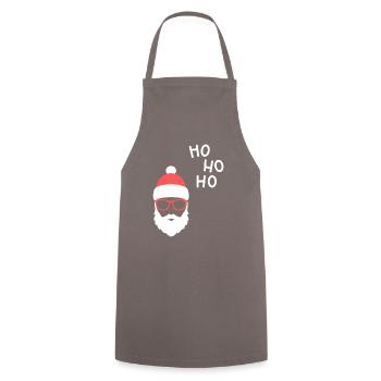 Weihnachtsmann Mütze Sonnenbrille Bart Santa - Kochschürze - Grau - Vorne - AI Model Male 185 dark (185cm)