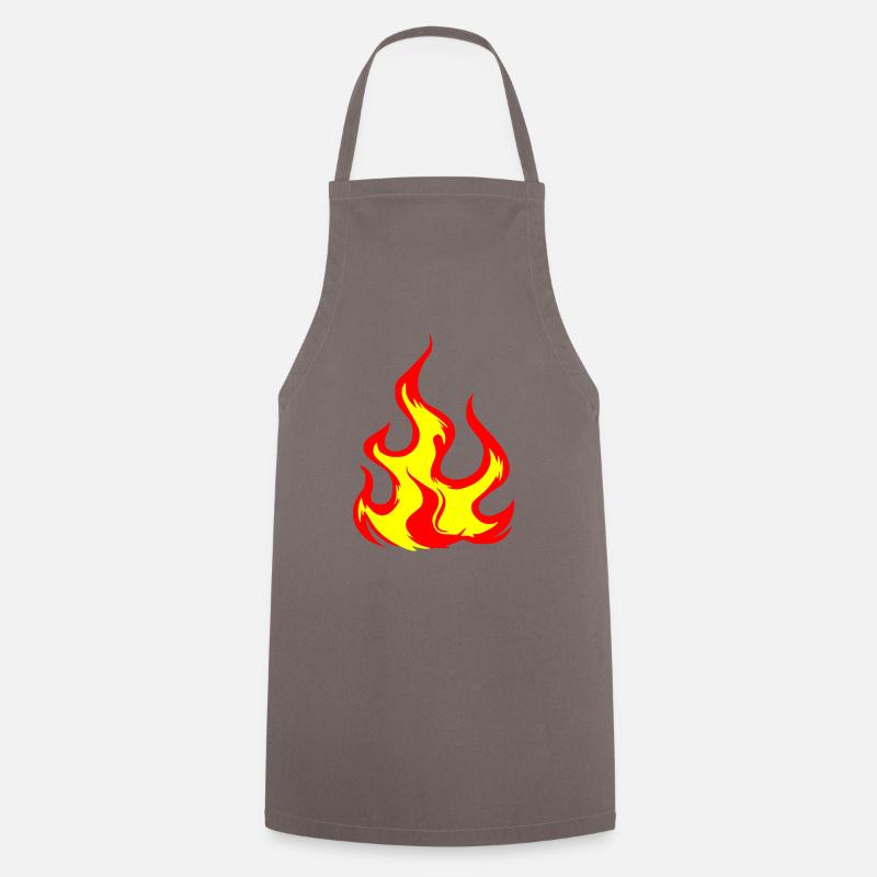 Feuer - Kochschürze - Grau