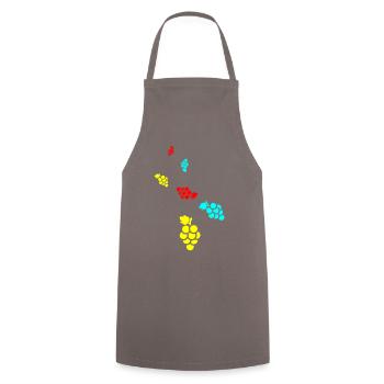 grapes - Cooking Apron - grey - Front - AI Model Male 185 dark (185cm)