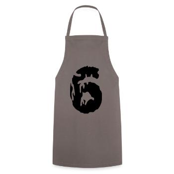 Maillot 6 numéros - Tablier de cuisine - gris - Devant - AI Model Male 185 dark (185cm)