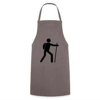Wanderer Symbol Vektor Design - Wandern T-Shirt - Kochschürze - Grau - Vorne - AI Model Male 185 dark (185cm)