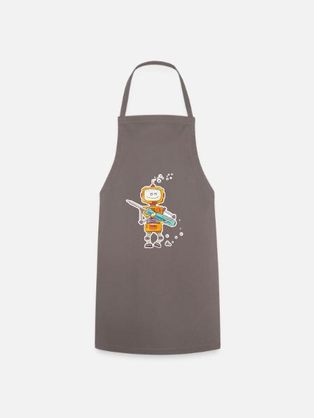 watercolor tinbot - Cooking Apron - grey