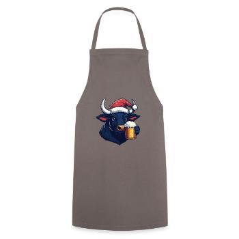 Taurus Bière Noël Noël - Tablier de cuisine - gris - Devant - AI Model Male 185 dark (185cm)