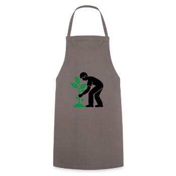 Tree Plants Garden Environment - Cooking Apron - grey - Front - AI Model Male 185 dark (185cm)