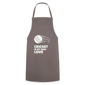 J’aime le cricket pour tous les joueurs de cricket - Tablier de cuisine - gris - Devant - AI Model Male 185 dark (185cm)