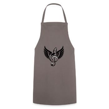 Clef Wings Symbol - Cooking Apron - grey - Front - AI Model Male 185 dark (185cm)