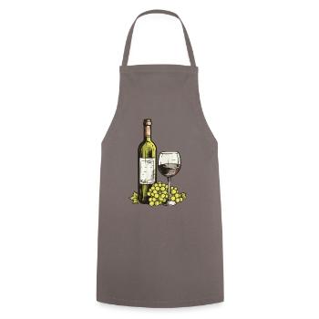 Verre à vin VinRaisins Vin - Tablier de cuisine - gris - Devant - AI Model Male 185 dark (185cm)