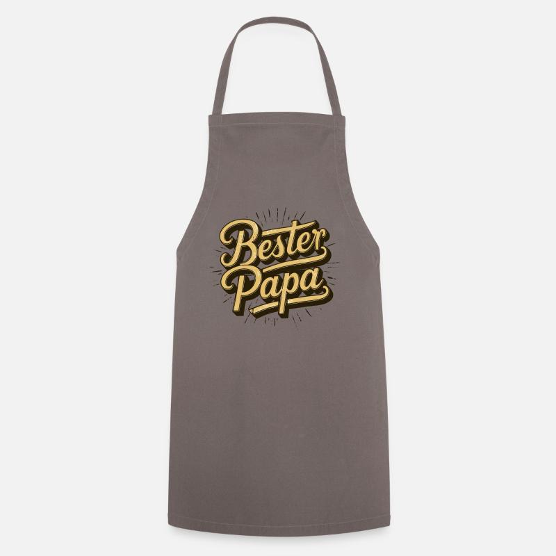 Bester Papa Retro - Kochschürze - Grau