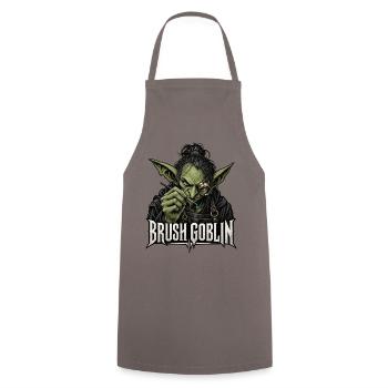 Brush Goblin – Tabletop Miniatur Malen - Kochschürze - Grau - Vorne - AI Model Male 185 dark (185cm)