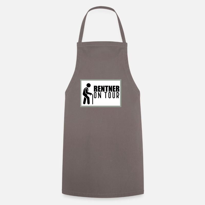 Panneau d’avertissement pour les aînés actifs - Tablier de cuisine - gris