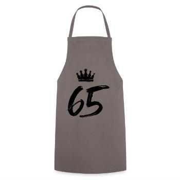 65 Couronne numérique - Tablier de cuisine - gris - Devant - AI Model Male 185 dark (185cm)
