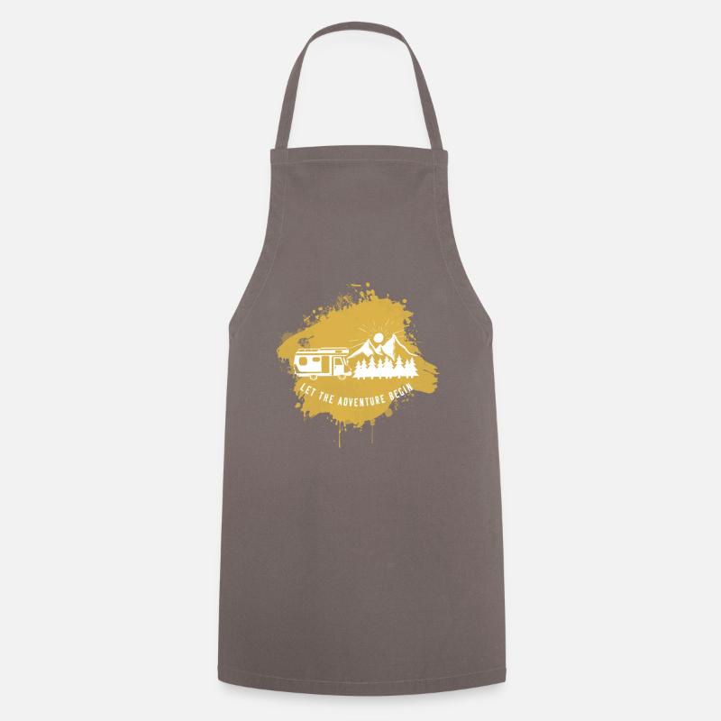 Camper Camping Campen Gold - Kochschürze - Grau