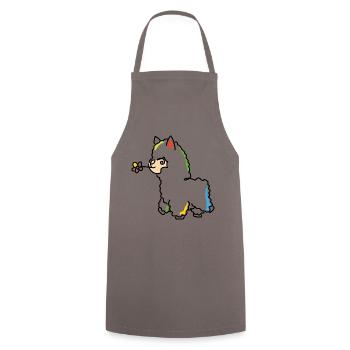 Alpaga coloré - Tablier de cuisine - gris - Devant - AI Model Male 185 dark (185cm)