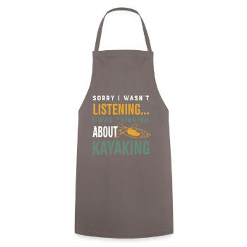 Réfléchissez à la pratique du kayak, du canoë, de - Tablier de cuisine - gris - Devant - AI Model Male 185 dark (185cm)